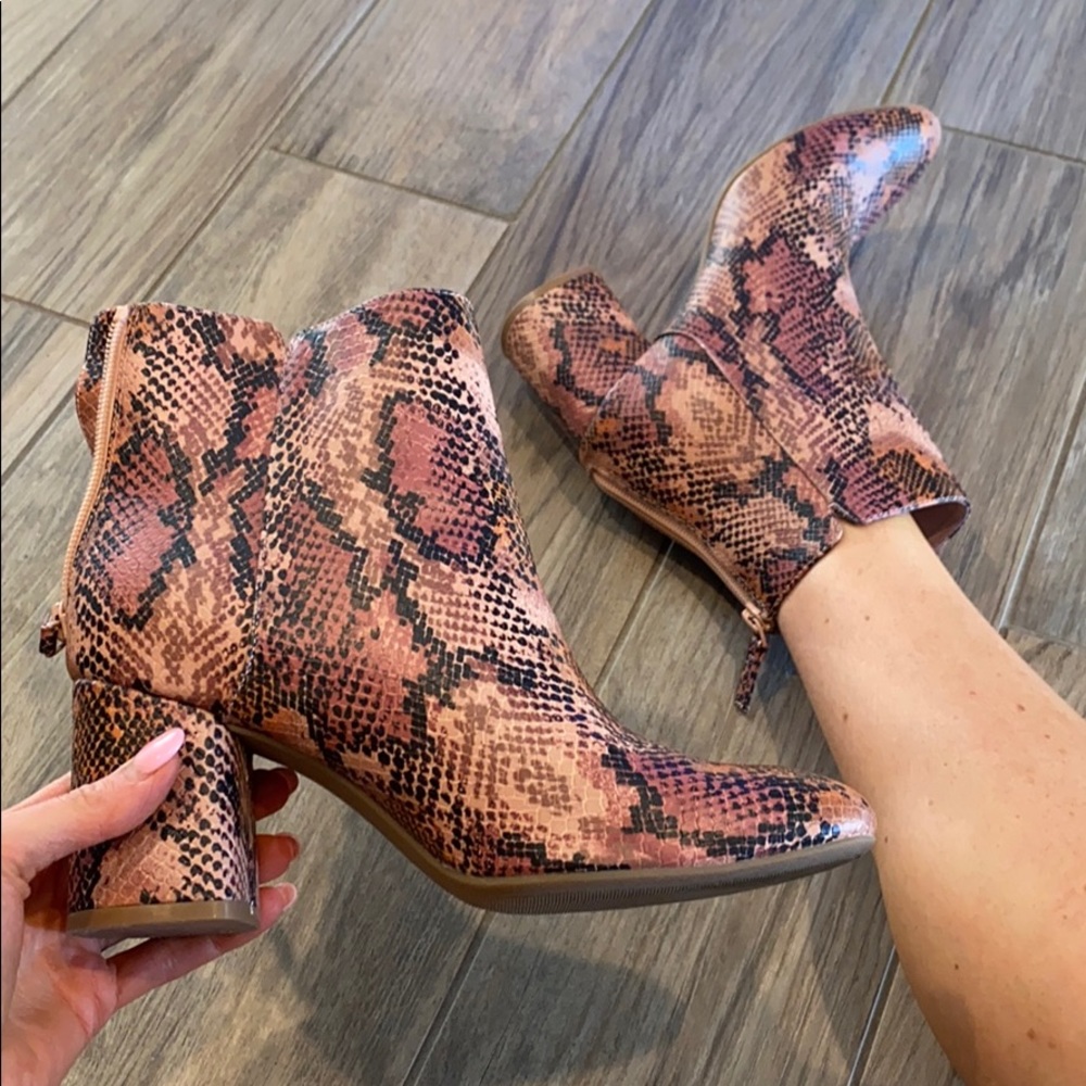 Snake Print Bootie